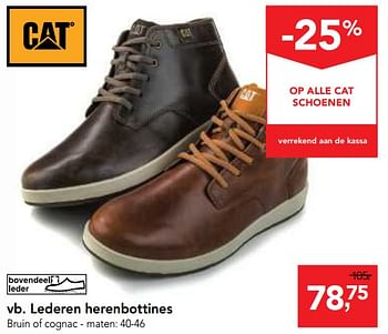 Promoties Lederen herenbottines - CAT - Geldig van 14/02/2018 tot 27/02/2018 bij Makro