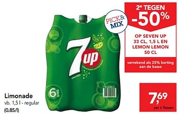 Promoties 7 up regular limonade - 7-Up - Geldig van 14/02/2018 tot 27/02/2018 bij Makro