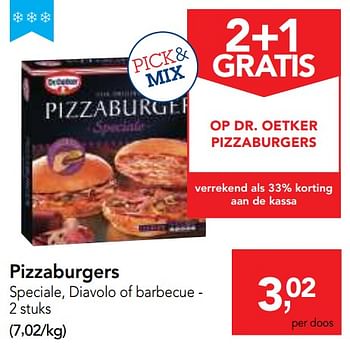 Promotions Pizzaburgers - Dr. Oetker - Valide de 14/02/2018 à 27/02/2018 chez Makro