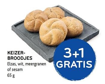 Promoties 3+1 gratis keizerbroodjes - Huismerk - Alvo - Geldig van 14/02/2018 tot 27/02/2018 bij Alvo