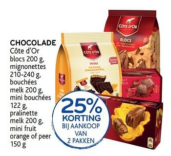 Promoties Chocolade côte d`or - Cote D'Or - Geldig van 14/02/2018 tot 27/02/2018 bij Alvo