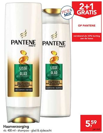 Promotions Pantene shampoo - glad + zijdezacht haarverzorging - Pantene - Valide de 14/02/2018 à 27/02/2018 chez Makro