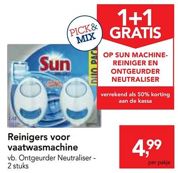 Promoties Sun ontgeurder neutraliser reinigers voor vaatwasmachine - Sun - Geldig van 14/02/2018 tot 27/02/2018 bij Makro