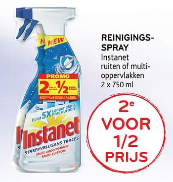 Promoties Reinigings spray instanet - Instanet - Geldig van 14/02/2018 tot 27/02/2018 bij Alvo