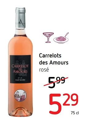 Promoties Carrelots de amours rosé - Rosé wijnen - Geldig van 15/02/2018 tot 28/02/2018 bij Spar (Colruytgroup)