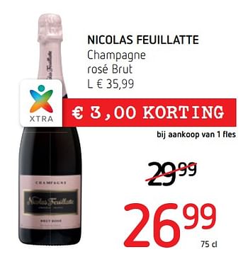 Promoties Nicolas feuillatte champagne rosé brut - Champagne - Geldig van 15/02/2018 tot 28/02/2018 bij Spar (Colruytgroup)