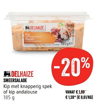 Promoties Smeersalade - Huismerk - Delhaize - Geldig van 15/02/2018 tot 21/02/2018 bij Delhaize