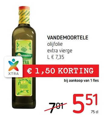 Promoties Vandemoortele olijfolie extra vierge - Vandemoortele - Geldig van 15/02/2018 tot 28/02/2018 bij Spar (Colruytgroup)