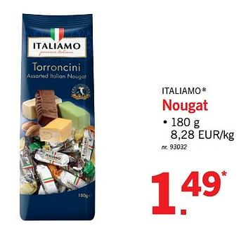 Promoties Nougat - Italiamo - Geldig van 19/02/2018 tot 24/02/2018 bij Lidl