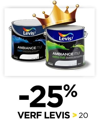 Promoties -25% verf levis - Levis - Geldig van 01/02/2018 tot 28/02/2018 bij Molecule