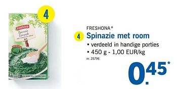 Freshona Spinazie Met Room Promotie Bij Lidl