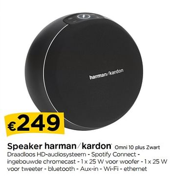 Promotions Speaker harman-kardon omni 10 plus zwart - Harman Kardon - Valide de 01/02/2018 à 28/02/2018 chez Molecule