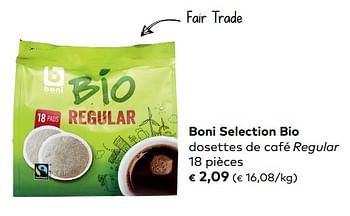 Promotions Boni selection bio dosettes de café regular - Boni - Valide de 07/02/2017 à 06/03/2018 chez Bioplanet