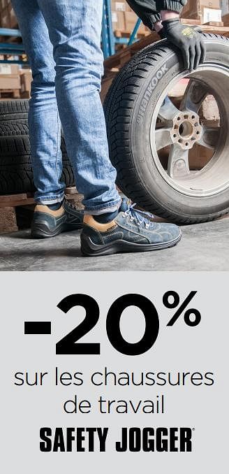 Promotions -20% sur les chaussures de travail safety jogger - Produit maison - Molecule - Valide de 01/02/2018 à 28/02/2018 chez Molecule