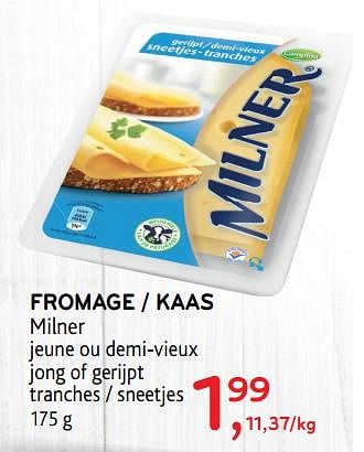 Promoties Fromage - Milner - Geldig van 14/02/2018 tot 27/02/2018 bij Alvo