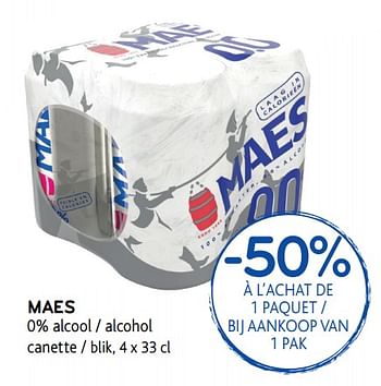 Promotions Maes 0% alcool - Maes - Valide de 14/02/2018 à 27/02/2018 chez Alvo
