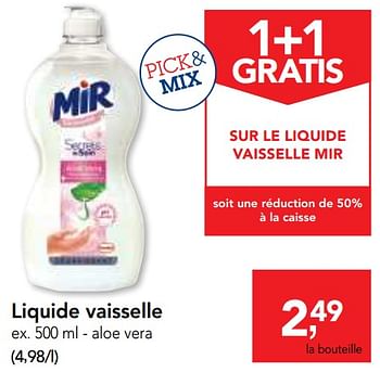 Promotions Liquide vaisselle - Mir - Valide de 14/02/2018 à 27/02/2018 chez Makro