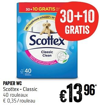 Promotions Papier wc scottex - classic - Scottex - Valide de 15/02/2018 à 21/02/2018 chez Delhaize