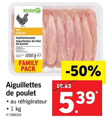 Promotions Aiguillettes de poulet - Produit maison - Lidl - Valide de 19/02/2018 à 24/02/2018 chez Lidl