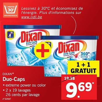 Promoties Duo-caps - Dixan - Geldig van 19/02/2018 tot 24/02/2018 bij Lidl