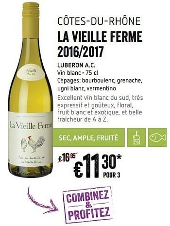 Promotions C - Vins blancs - Valide de 22/02/2018 à 28/02/2018 chez Delhaize