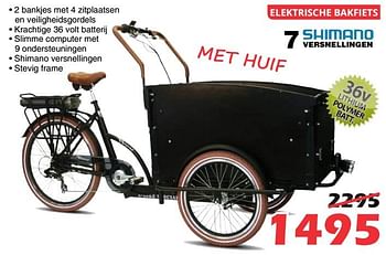 Promoties Elektrische bakfiets - Huismerk - Itek - Geldig van 07/02/2018 tot 04/03/2018 bij Itek