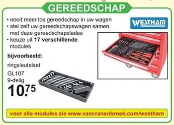 Promoties Gereedschap - Westham - Geldig van 12/02/2018 tot 03/03/2018 bij Van Cranenbroek