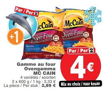 Promoties Gamme au four ovengamma mc cain - Mc Cain - Geldig van 13/02/2018 tot 19/02/2018 bij Cora