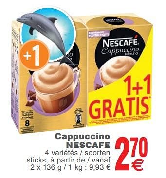 Promoties Cappuccino nescafe - Nescafe - Geldig van 13/02/2018 tot 19/02/2018 bij Cora
