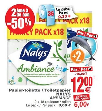 Promotions Papier-toilette - toiletpapier nalys ambiance - Nalys - Valide de 13/02/2018 à 19/02/2018 chez Cora