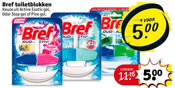 Promoties Bref toiletblokken active exotic gel, odor stop gel of pine gel - Bref - Geldig van 13/02/2018 tot 25/02/2018 bij Kruidvat