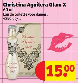 Promotions Christina aquilera glam x eau de toilette voor dames - Christina Aguilera - Valide de 13/02/2018 à 25/02/2018 chez Kruidvat