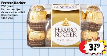 Promotions Ferrero rocher - Ferrero - Valide de 13/02/2018 à 25/02/2018 chez Kruidvat