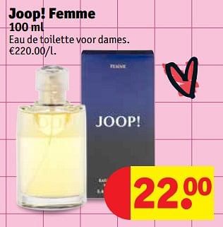 Promoties Joop! femme eua de toilette voor dames - Joop! - Geldig van 13/02/2018 tot 25/02/2018 bij Kruidvat