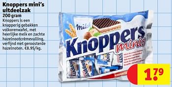 Promoties Knoppers mini`s uitdeelzak - Knoppers - Geldig van 13/02/2018 tot 25/02/2018 bij Kruidvat