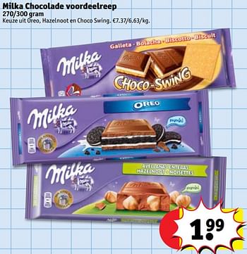 Promoties Milka chocolade voordeelreep - Milka - Geldig van 13/02/2018 tot 25/02/2018 bij Kruidvat