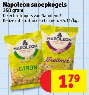 Promoties Napoleon snoepkogels - Napoleon - Geldig van 13/02/2018 tot 25/02/2018 bij Kruidvat