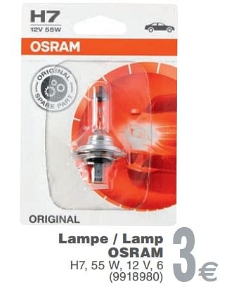 Promoties Lampe - lamp osram - Osram - Geldig van 13/02/2018 tot 26/02/2018 bij Cora