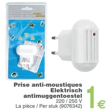 Promoties Prise anti-moustiques elektrisch antimuggentoestel - Huismerk - Cora - Geldig van 13/02/2018 tot 26/02/2018 bij Cora