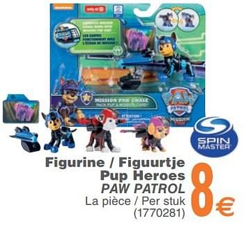 Promoties Figurine - figuurtje pup heroes paw patrol - Spin Master - Geldig van 13/02/2018 tot 26/02/2018 bij Cora