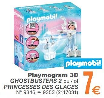 Promoties Playmogram 3d ghostbusters 2 ou - of princesses des glaces - Playmobil - Geldig van 13/02/2018 tot 26/02/2018 bij Cora