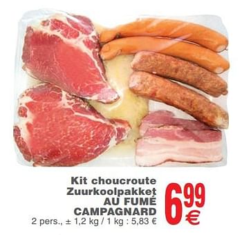 Promotions Kit choucroute zuurkoolpakket au fumé campagnard - Le Campagnard - Valide de 13/02/2018 à 19/02/2018 chez Cora
