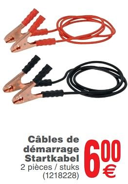 Promotions Câbles de démarrage startkabel - Produit maison - Cora - Valide de 13/02/2018 à 26/02/2018 chez Cora