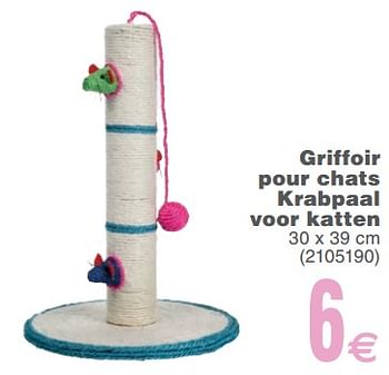Promotions Griffoir pour chats krabpaal voor katten - Produit maison - Cora - Valide de 13/02/2018 à 26/02/2018 chez Cora