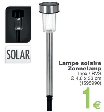 Promotions Lampe solaire zonnelamp - Produit maison - Cora - Valide de 13/02/2018 à 26/02/2018 chez Cora