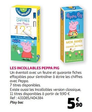 Promotions Les incollables peppa pig - Produit Maison - Auchan Ronq - Valide de 10/02/2018 à 10/03/2018 chez Auchan Ronq