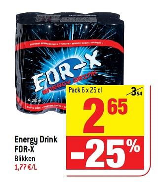 Promoties Energy drink for-x - for-X - Geldig van 14/02/2018 tot 20/02/2018 bij Match