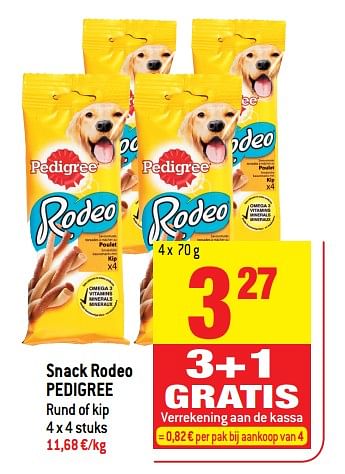 Promoties Snack rodeo pedigree - Pedigree - Geldig van 14/02/2018 tot 20/02/2018 bij Match