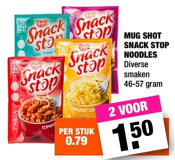 Promoties Mug shot snack stop noodles - Mugshot - Geldig van 12/02/2018 tot 25/02/2018 bij Big Bazar