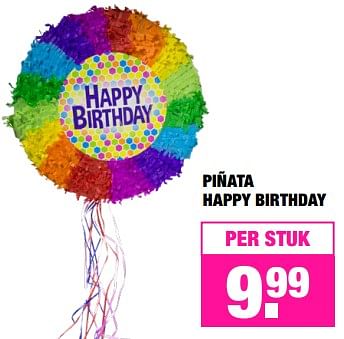 Promoties Piñata happy birthday - Huismerk - Big Bazar - Geldig van 12/02/2018 tot 25/02/2018 bij Big Bazar